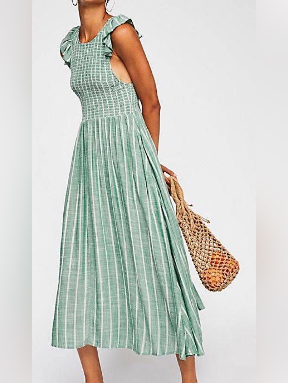 Chambray Butterflies Midi Dress by Free People